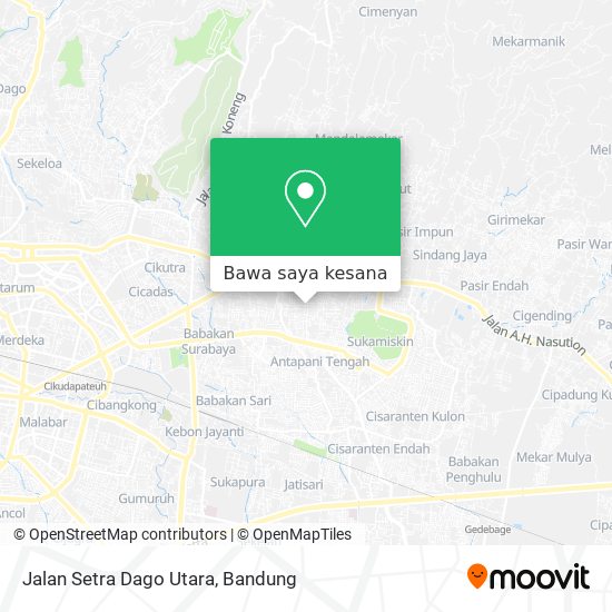 Peta Jalan Setra Dago Utara