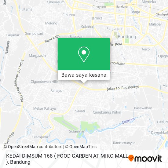 Peta KEDAI DIMSUM 168 ( FOOD GARDEN AT MIKO MALL )