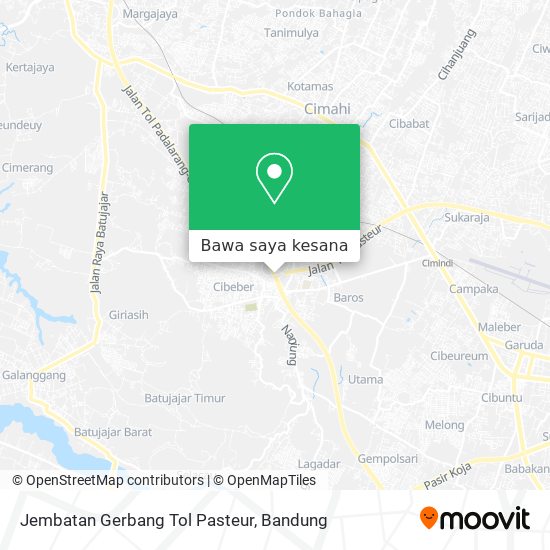 Peta Jembatan Gerbang Tol Pasteur