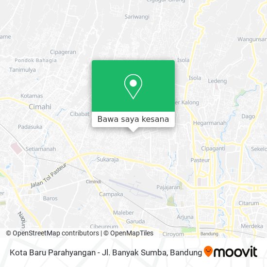 Peta Kota Baru Parahyangan - Jl. Banyak Sumba