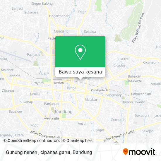 Peta Gunung nenen , cipanas garut