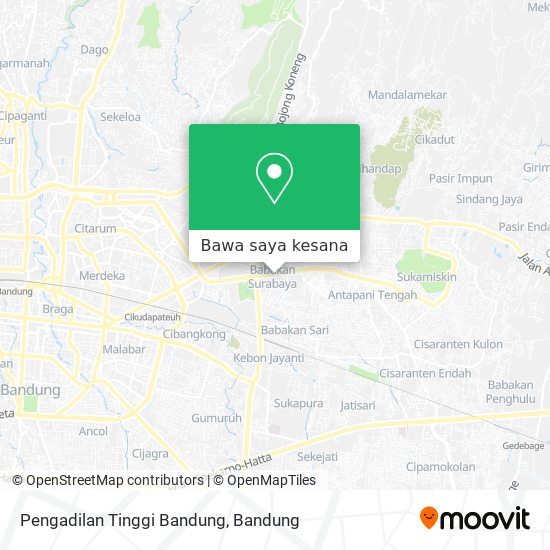 Peta Pengadilan Tinggi Bandung