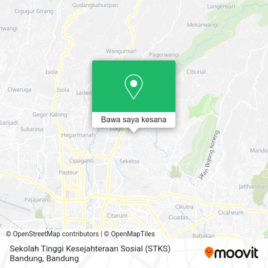 Peta Sekolah Tinggi Kesejahteraan Sosial (STKS) Bandung