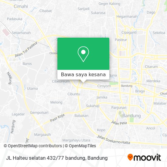 Peta JL Halteu selatan 432 / 77 bandung