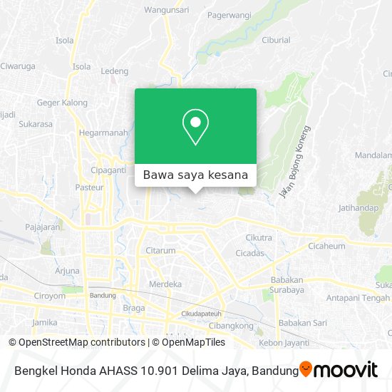 Peta Bengkel Honda AHASS 10.901 Delima Jaya