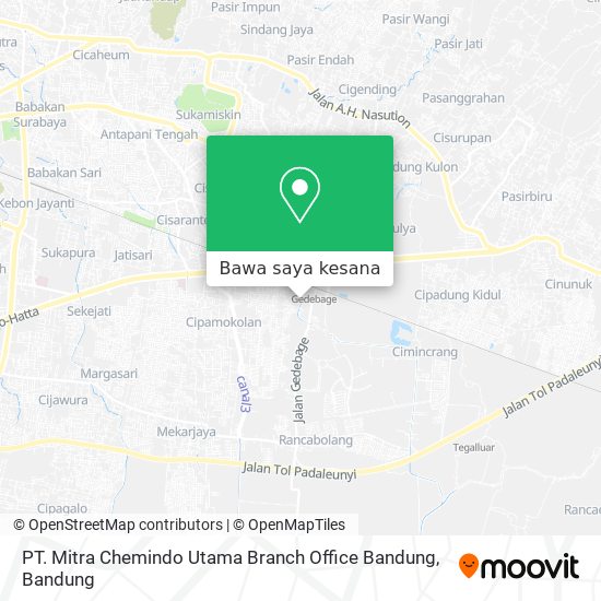 Peta PT. Mitra Chemindo Utama Branch Office Bandung