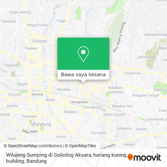 Peta Wilujeng Sumping di Golodog Aksara, hariang kuning building