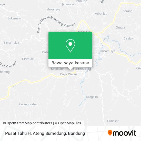 Peta Pusat Tahu H. Ateng Sumedang