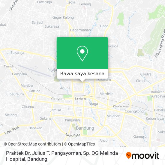 Peta Praktek Dr. Julius T. Pangayoman, Sp. OG Melinda Hospital