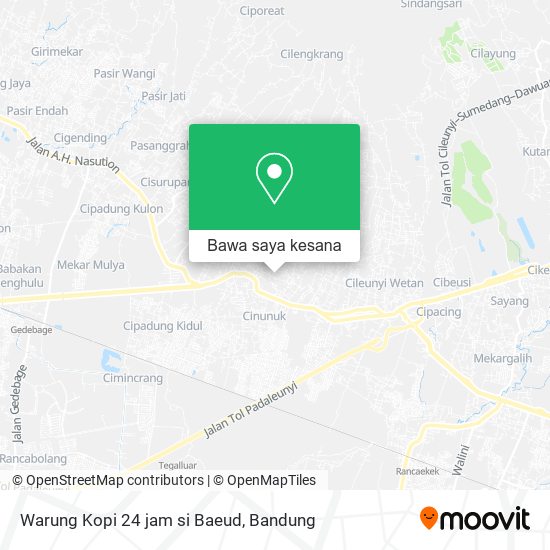 Peta Warung Kopi 24 jam si Baeud