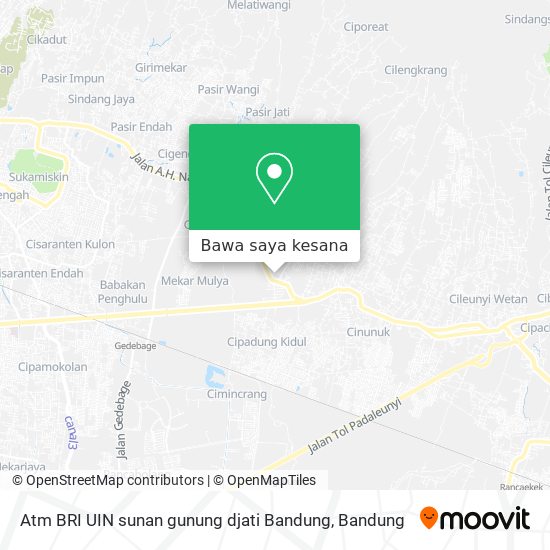 Peta Atm BRI UIN sunan gunung djati Bandung