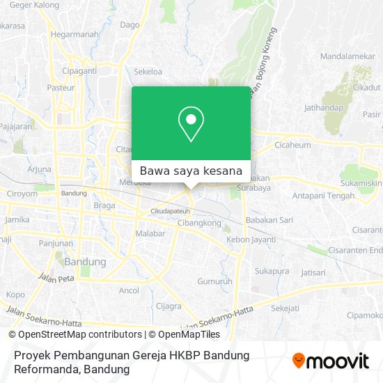 Peta Proyek Pembangunan Gereja HKBP Bandung Reformanda