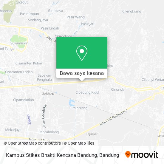 Peta Kampus Stikes Bhakti Kencana Bandung