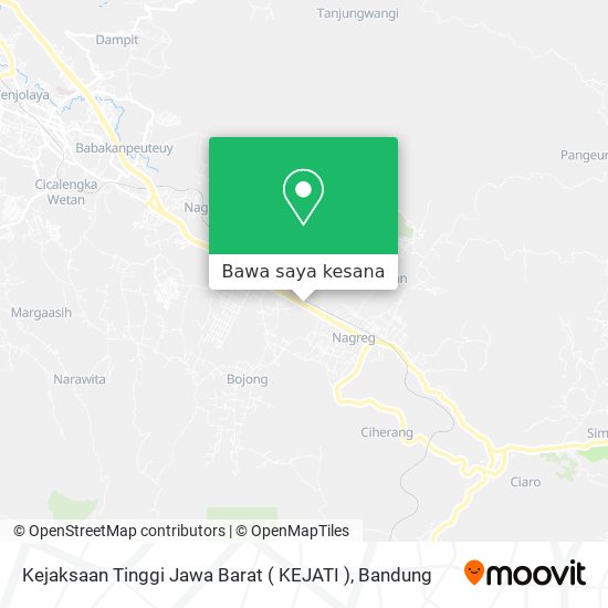 Peta Kejaksaan Tinggi Jawa Barat ( KEJATI )