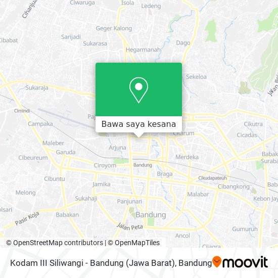 Peta Kodam III Siliwangi - Bandung (Jawa Barat)