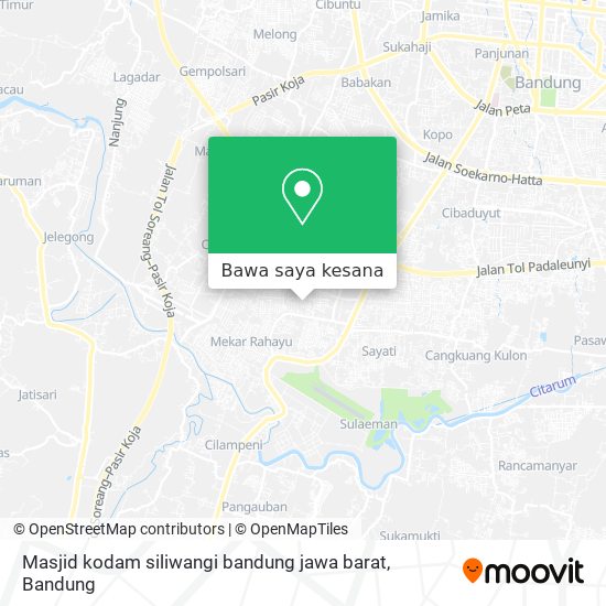 Peta Masjid kodam siliwangi bandung jawa barat