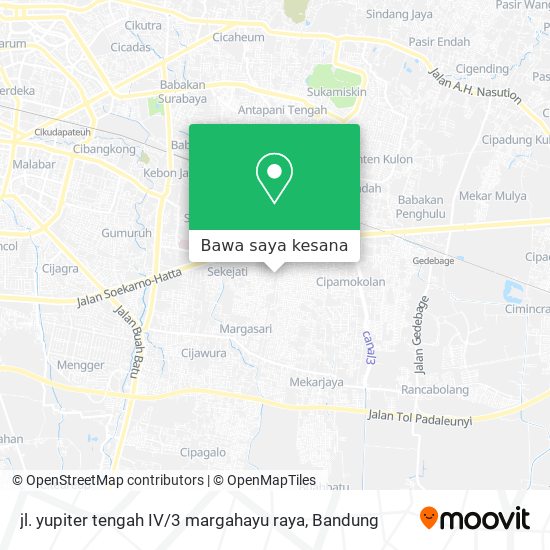 Peta jl. yupiter tengah IV / 3 margahayu raya