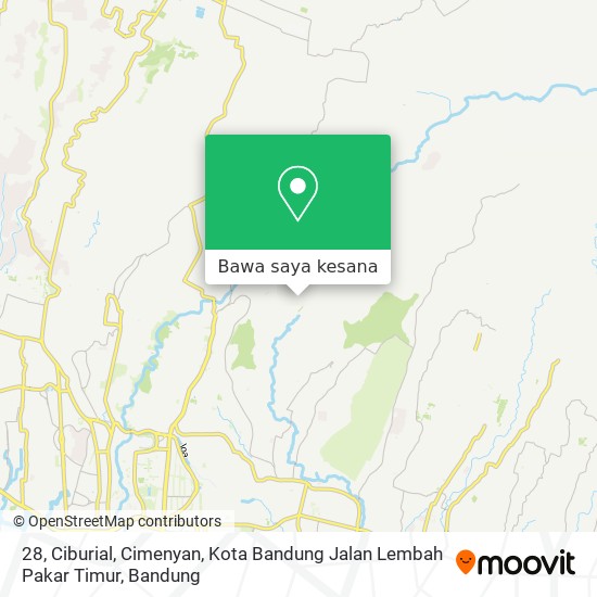 Peta 28, Ciburial, Cimenyan, Kota Bandung Jalan Lembah Pakar Timur