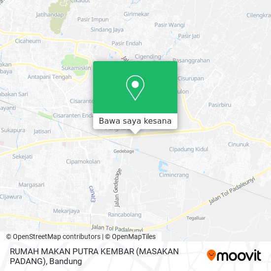 Peta RUMAH MAKAN PUTRA KEMBAR (MASAKAN PADANG)