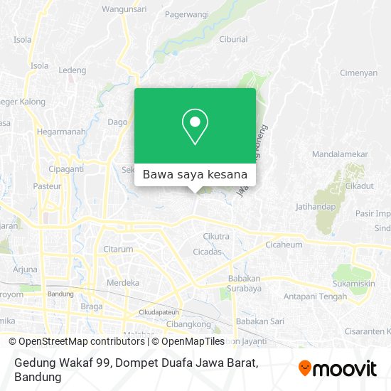 Peta Gedung Wakaf 99, Dompet Duafa Jawa Barat
