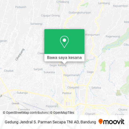 Peta Gedung Jendral S. Parman Secapa TNI AD