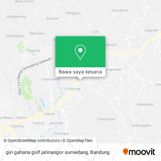 Peta giri gahana golf jatinangor sumedang