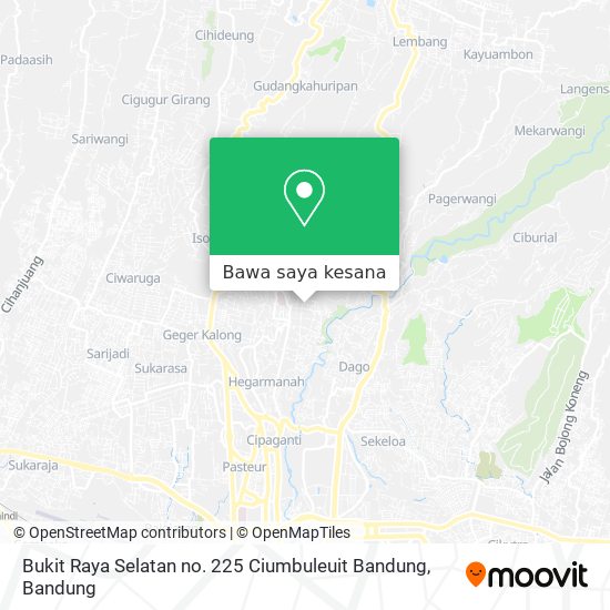 Peta Bukit Raya Selatan no. 225 Ciumbuleuit Bandung
