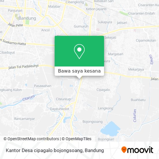 Peta Kantor Desa cipagalo bojongsoang