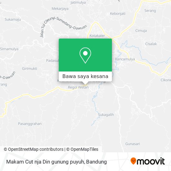 Peta Makam Cut nja Din gunung puyuh