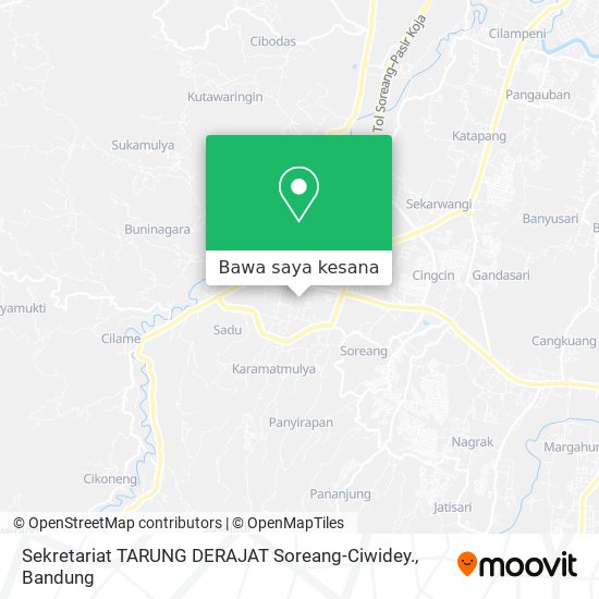 Peta Sekretariat TARUNG DERAJAT Soreang-Ciwidey.