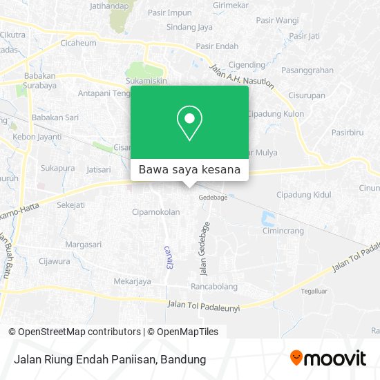Peta Jalan Riung Endah Paniisan