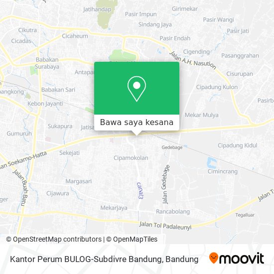 Peta Kantor Perum BULOG-Subdivre Bandung