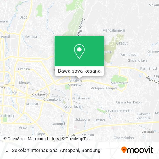 Peta Jl. Sekolah Internasional Antapani