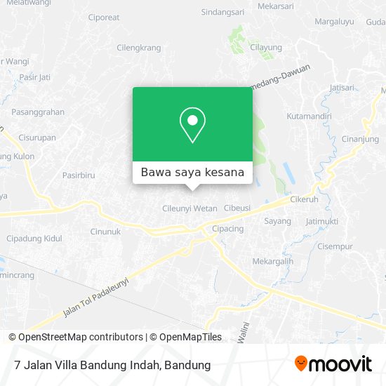 Peta 7 Jalan Villa Bandung Indah