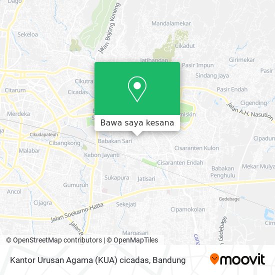 Peta Kantor Urusan Agama (KUA) cicadas