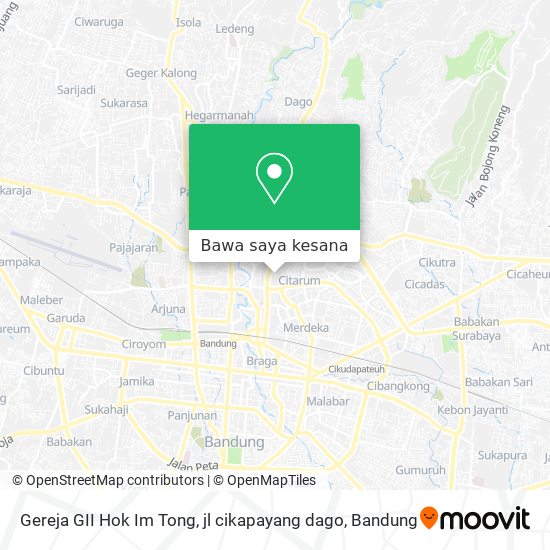 Peta Gereja GII Hok Im Tong, jl cikapayang dago