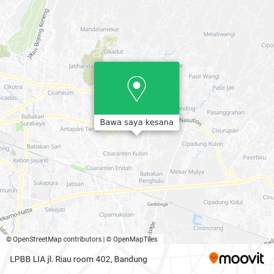 Peta LPBB LIA jl. Riau room 402