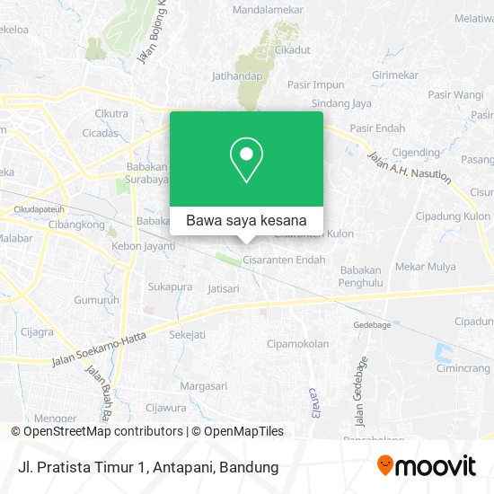 Peta Jl. Pratista Timur 1, Antapani