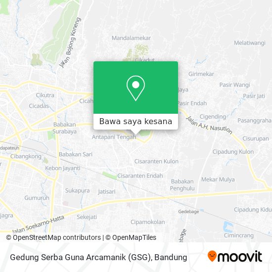 Peta Gedung Serba Guna Arcamanik (GSG)