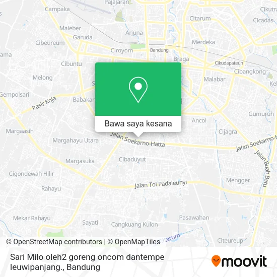 Peta Sari Milo oleh2 goreng oncom dantempe leuwipanjang.
