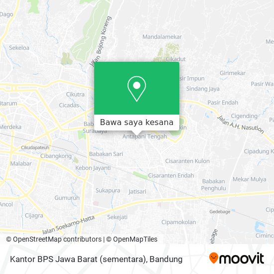 Peta Kantor BPS Jawa Barat (sementara)