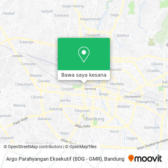 Peta Argo Parahyangan Eksekutif (BDG - GMR)