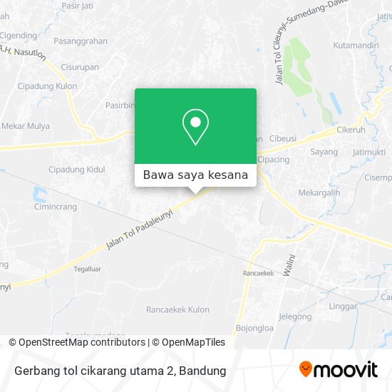 Peta Gerbang tol cikarang utama 2
