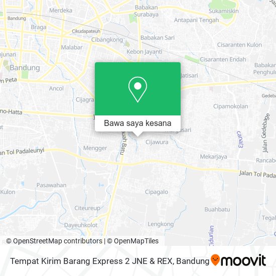 Peta Tempat Kirim Barang Express 2 JNE & REX