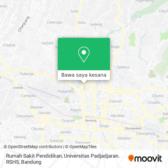 Peta Rumah Sakit Pendidikan, Universitas Padjadjaran. RSHS