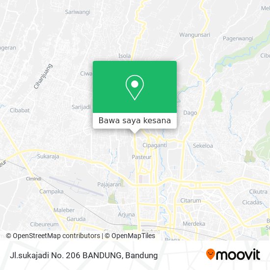 Peta Jl.sukajadi No. 206 BANDUNG