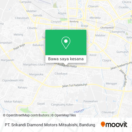 Peta PT. Srikandi Diamond Motors Mitsubishi