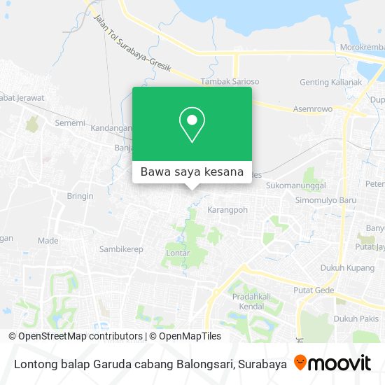 Peta Lontong balap Garuda cabang Balongsari