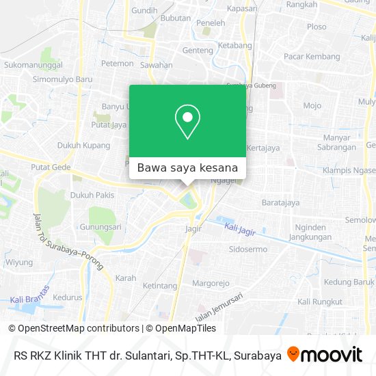 Peta RS RKZ Klinik THT dr. Sulantari, Sp.THT-KL