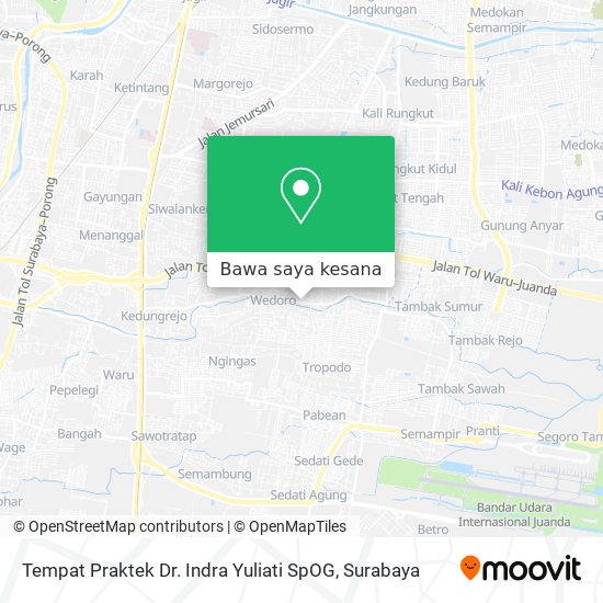 Peta Tempat Praktek Dr. Indra Yuliati SpOG